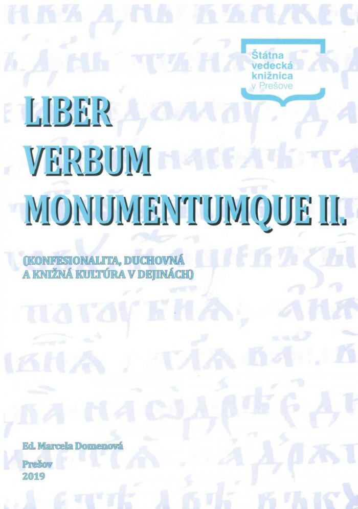 Liber – Verbum – Monumentumque II.: konfesionalita, duchovná a knižná kultúra v dejinách