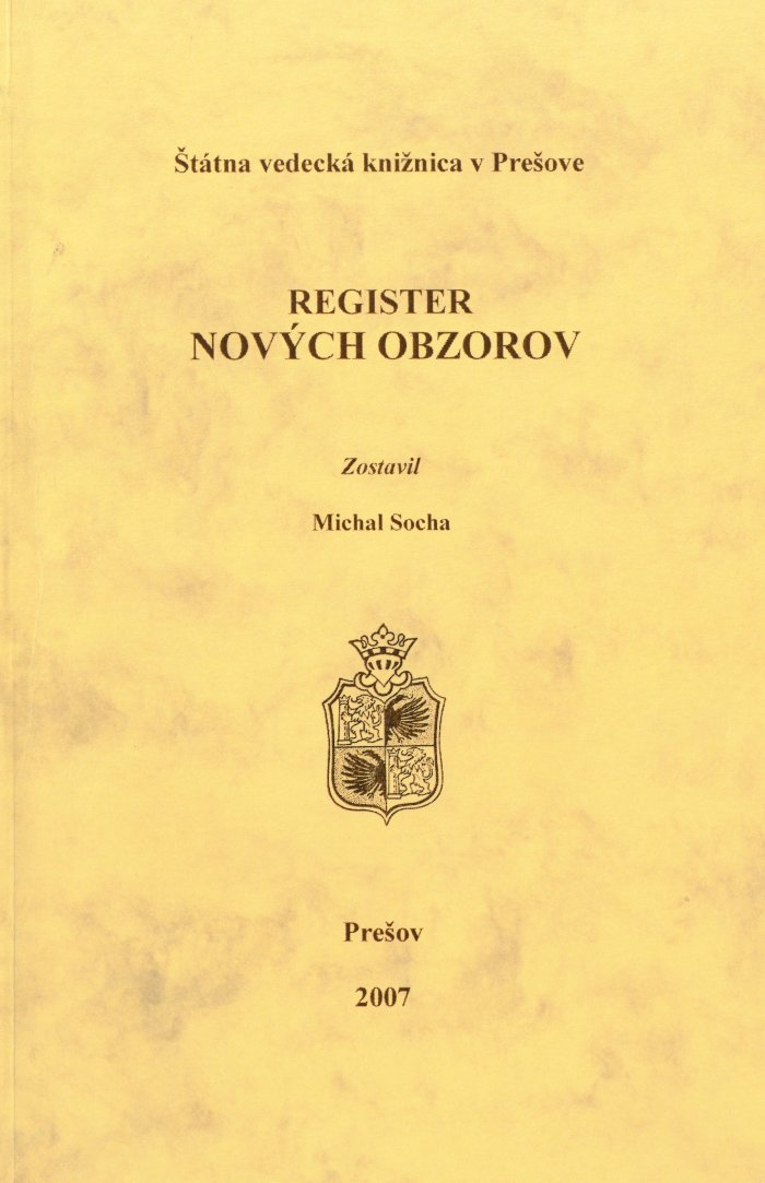 Register Nových obzorov: ročníky 11 – 20, 31 - 32
