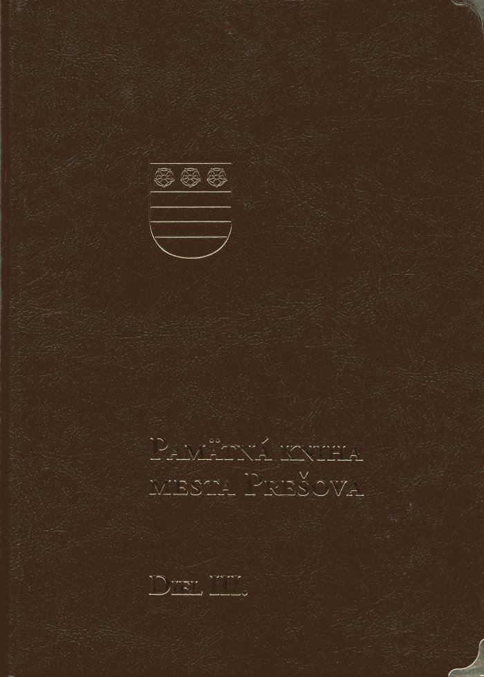 Pamätná kniha mesta Prešova. Diel III. (1938 – 1941) - koža